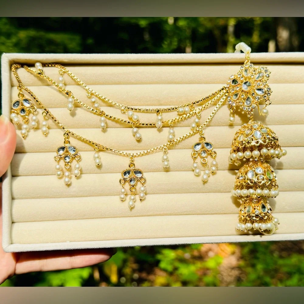 ❌Only One Left ❌Indian/Pakistani sahara earrings - Picture 3 of 4